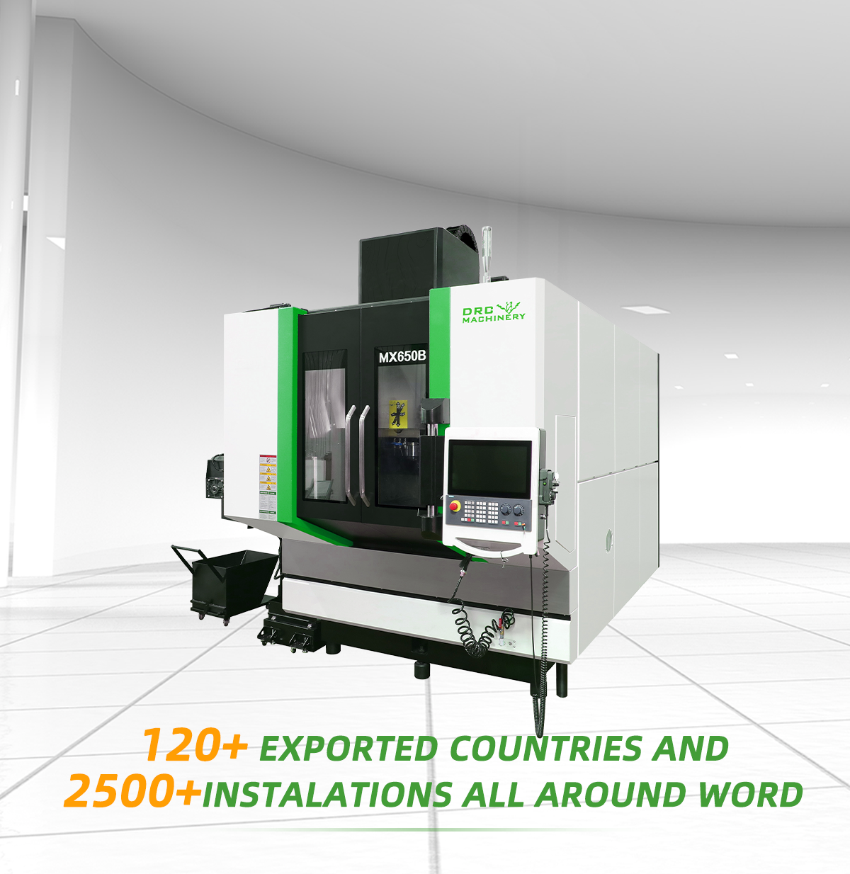Вертикальный верстак с 5 осями MX650B — продуктовая фотография высокоточного оборудования от DRC